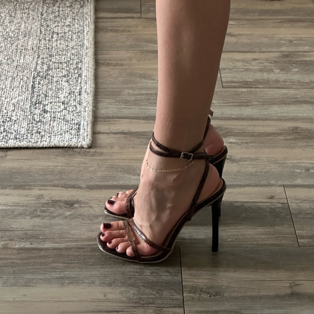 Elegant Brown Strappy Heels